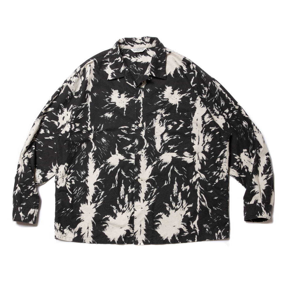 Cootie Wolf Print Nel Open Collar Shirt コールブラック ウルフ柄ネルオープンカラーシャツ 秋冬 Jonas