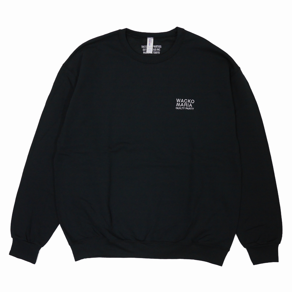 WACKO MARIA/CREW NECK SWEAT SHIRT（TYPE-2）（ブラック）［クルー