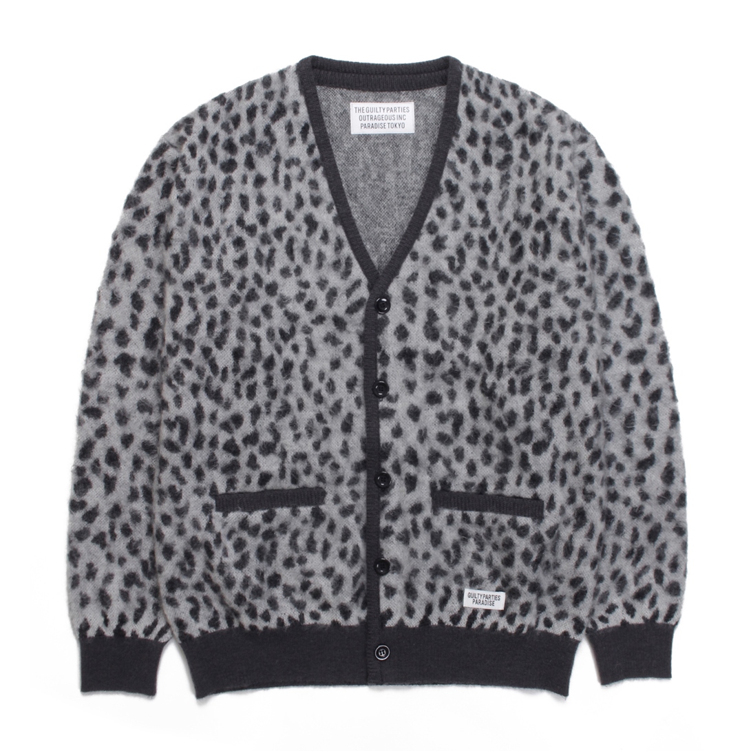 WACKOMARIA /LEOPARD MOHAIR CARDIGAN (WHITE）[23SS-WMK-KN08] Yahoo