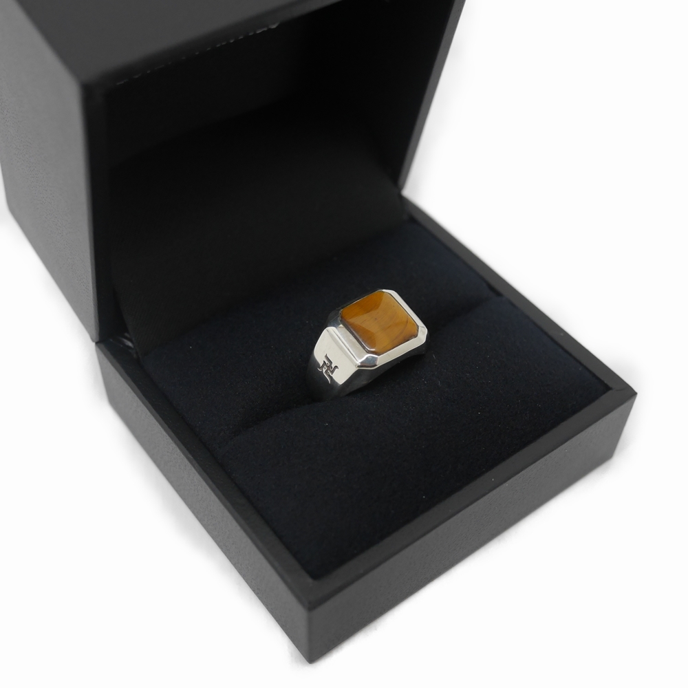 WACKO MARIA】TIGER'S EYE SIGNET RING | www.unimac.az