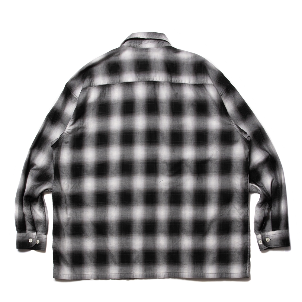 COOTIE/Ombre Check L/S Shirt（ブラック）［オンブレチェックシャツ