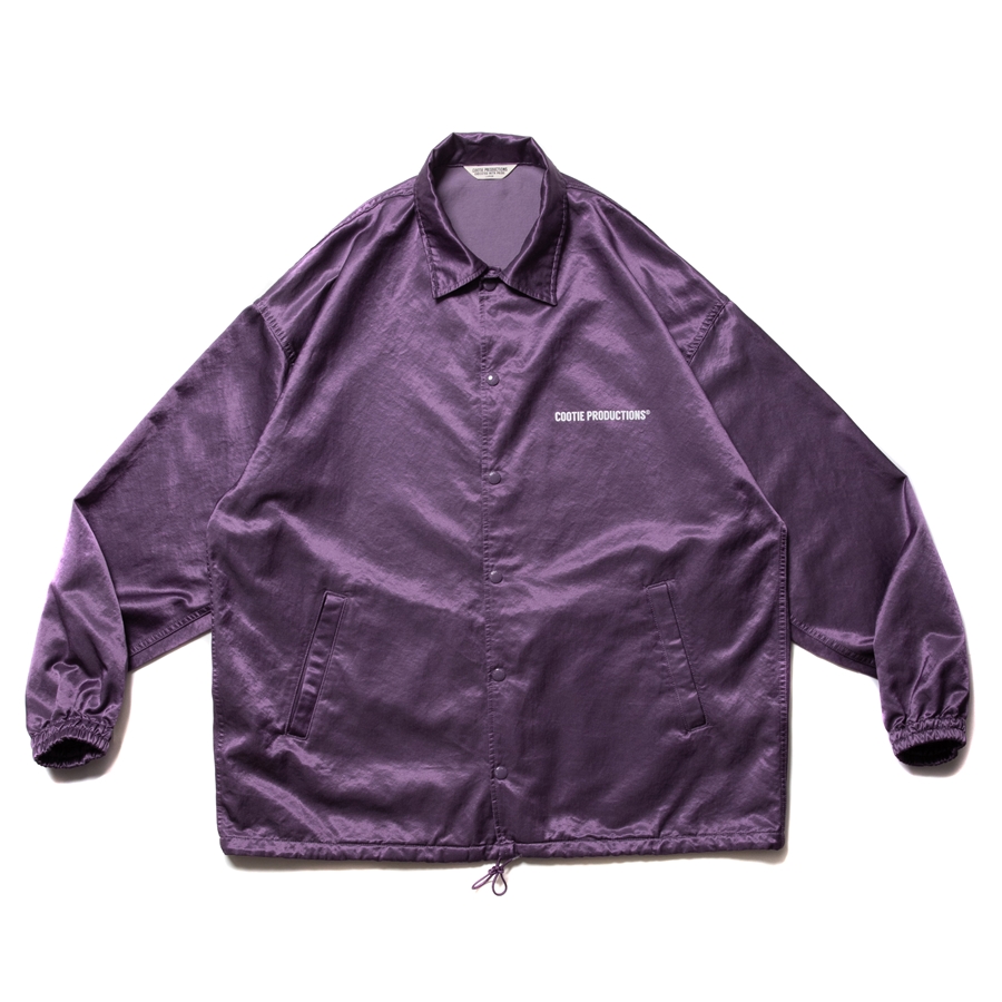 COOTIE PRODUCTIONS/R/C Satin Coach Jacket（パープル）［R/Cサテン