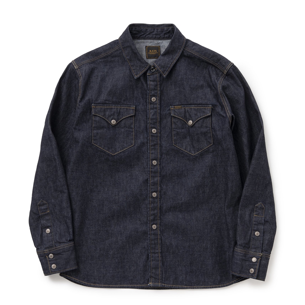 RATS/DENIM SHIRT（インディゴ） 【40%OFF】［デニムシャツ-21秋冬