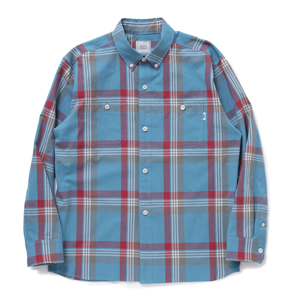 Rats B D Check Shirt ブルー B Dチェックシャツ 22春夏 Jonas