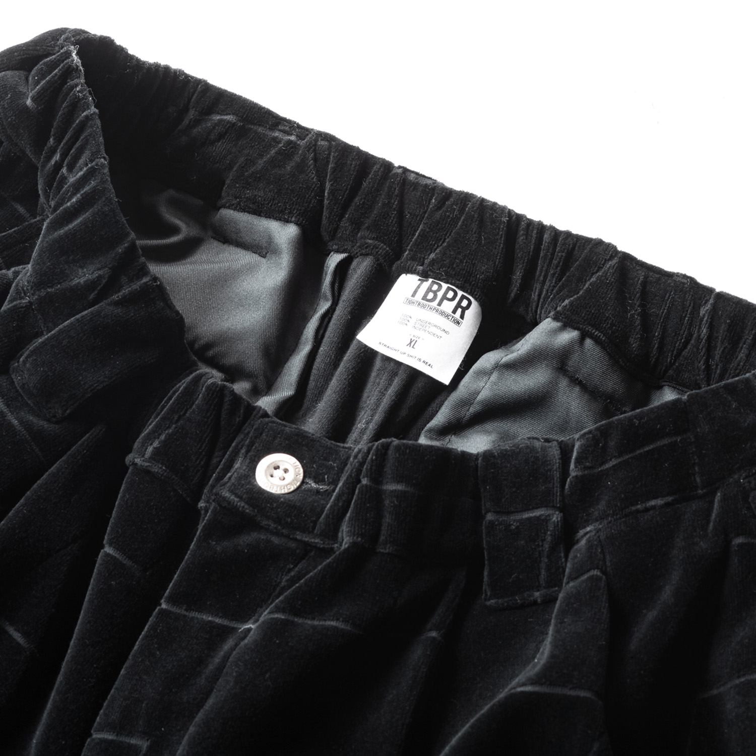 TIGHTBOOTH/T VELOUR BALLOON PANTS（Black）［ベロアバルーンパンツ