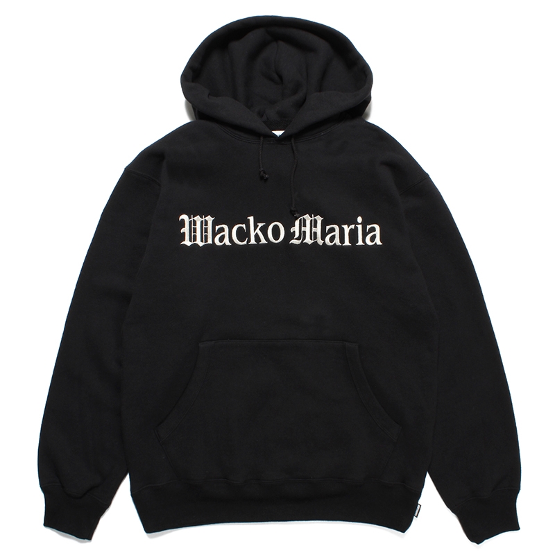 WACKO MARIA/MIDDLE WEIGHT PULL OVER HOODED SWEAT SHIRT（BLACK
