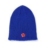 画像: CHALLENGER/DICE KNIT CAP（ブルー）［ダイスニットキャップ-22春夏］