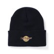 画像1: CHALLENGER/MUD LOGO KNIT CAP（BLACK）［ニットキャップ-22秋冬］ (1)