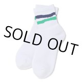 画像: CHALLENGER/SHORT BORDER SOCKS（WHITE）［ショートボーダーソックス-22秋冬］