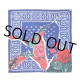 画像: CHALLENGER/ROSE BANDANA（NAVY）［バンダナ-22秋冬］