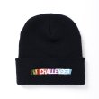 画像1: CHALLENGER/NATIONAL RACING KNIT CAP（BLACK/MULTI）［ニットキャップ-22秋冬］ (1)