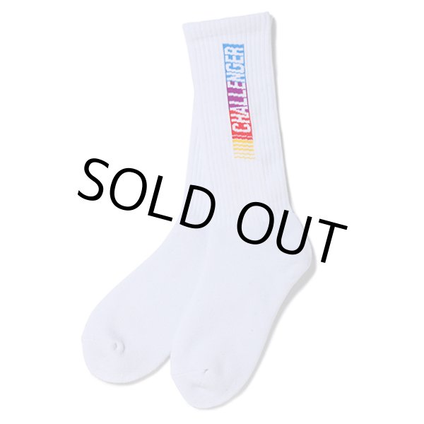 画像1: CHALLENGER/NATIONAL RACING SOCKS（WHITE）［ナショナルレーシングソックス-22秋冬］ (1)