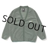 画像: CHALLENGER/CLASSIC FLEECE CARDIGAN（OLIVE）［フリースカーディガン-22秋冬］