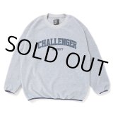 画像: CHALLENGER/COLLEGE LOGO C/N FLEECE（GRAY）［フリースクルーネック-22秋冬］