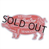 画像: PORKCHOP/PORK STICKER（RED）［ポークステッカー-22秋冬］