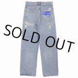 画像: DAIRIKU/"Straight" Hard damage & Repair Vintage Denim Pants（Washed Indigo） 【30%OFF】［ハードダメージ&リペアストレートデニムパンツ-22秋冬］