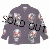 画像: WACKO MARIA/56 TATTOO STUDIO / HAWAIIAN SHIRT L/S（PURPLE）［ハワイアンシャツ-22秋冬］