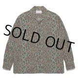 画像: WACKO MARIA/LEOPARD HAWAIIAN SHIRT L/S（GREEN）［レオパードハワイアンシャツ-22秋冬］