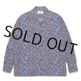 画像: WACKO MARIA/LEOPARD HAWAIIAN SHIRT L/S（BLUE）［レオパードハワイアンシャツ-22秋冬］