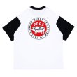 画像2: PORKCHOP/CIRCLE PORK TEE（WHITE/RED）［プリントT-22秋冬］ (2)