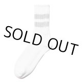 画像: COOTIE PRODUCTIONS/Raza Low gauge Line Socks（White）［ローゲージラインソックス-22秋冬］