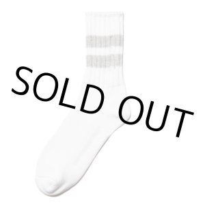 画像: COOTIE PRODUCTIONS/Raza Low gauge Line Socks（White）［ローゲージラインソックス-22秋冬］