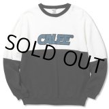 画像: CALEE/CALEE Univ. contrasting fabric crew neck sweat（Black） 【60%OFF】［クルーネックスウェット-22秋冬］