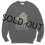 画像: CALEE/12 Gauge first sight jacquard crew neck knit sweater（Black） 【30%OFF】［ジャガードクルーネックセーター-22秋冬］