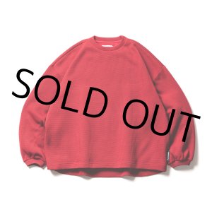 画像: TIGHTBOOTH/WAFFLE CREW KNIT（Red）［ワッフルクルーニット-22秋冬］