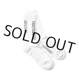 画像: TIGHTBOOTH/LABEL LOGO SOCKS（White） 【30%OFF】［ソックス-22秋冬］