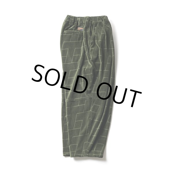 画像2: TIGHTBOOTH/T VELOUR BALLOON PANTS（Olive） 【30%OFF】［ベロアバルーンパンツ-22秋冬］ (2)