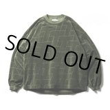 画像: TIGHTBOOTH/T VELOUR LONG SLEEVE（Olive） 【30%OFF】［ベロアロングスリーブ-22秋冬］