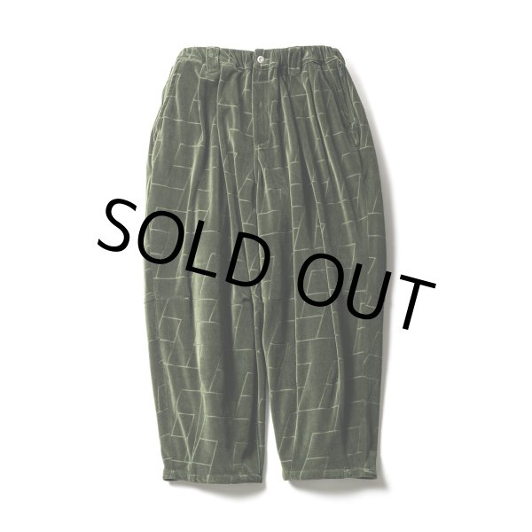 画像1: TIGHTBOOTH/T VELOUR BALLOON PANTS（Olive） 【30%OFF】［ベロアバルーンパンツ-22秋冬］ (1)