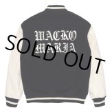 画像: WACKO MARIA/VARSITY JACKET（BLACK）［袖レザースタジャン-22秋冬］