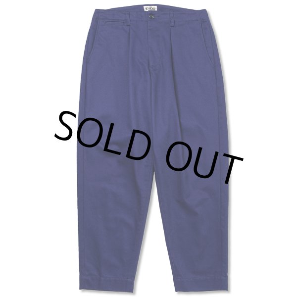 画像1: CALEE/Vintage type chino cloth tuck trousers（Navy） 【40%OFF】［チノトラウザース-23春夏］ (1)