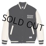 画像: WACKO MARIA/VARSITY JACKET（BLACK）［袖レザースタジャン-22秋冬］