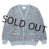 画像: WACKO MARIA/LEOPARD MOHAIR CARDIGAN（BLUE）［レオパードモヘアカーディガン-22秋冬］