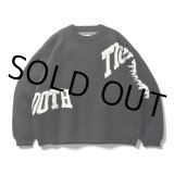 画像: TIGHTBOOTH/ACID LOGO KNIT SWEATER（Black）［ニットセーター-22秋冬］