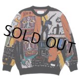 画像: WACKO MARIA/JEAN-MICHEL BASQUIAT / MOHAIR KNIT JACQUARD SWEATER（ONE）［モヘアジャガードセーター-22秋冬］