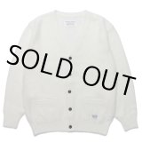 画像: WACKO MARIA/MOHAIR KNIT CARDIGAN（WHITE）［モヘアカーディガン-22秋冬］