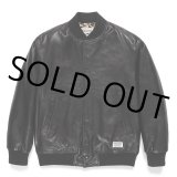 画像: WACKO MARIA/LEATHER VARSITY JACKET（BLACK）［レザースタジャン-22秋冬］