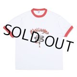 画像: CHALLENGER/BURNING SNAKE RINGER TEE（WHITE/RED）［リンガーT-23春夏］