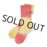 画像: CHALLENGER/BORDER TIE DYE SOCKS（ORANGE/RED）［ボーダータイダイソックス-23春夏］