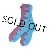 画像: CHALLENGER/FLAME TIE DYE SOCKS（BLUE/PURPLE）［フレイムタイダイソックス-23春夏］