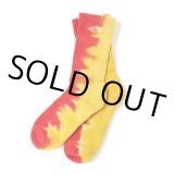 画像: CHALLENGER/FLAME TIE DYE SOCKS（ORANGE/RED）［フレイムタイダイソックス-23春夏］