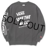 画像: CALEE/× VANS Drop shoulder crew neck sweat（Black）［クルーネックスウェット-22秋冬］