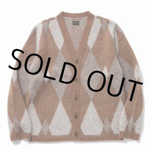 画像: RATS/ARGYLE MOHAIR KNIT CARDIGAN（BROWN） 【40%OFF】［アーガイルモヘアカーディガン-22秋冬］