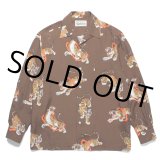 画像: WACKO MARIA/TIM LEHI / HAWAIIAN SHIRT L/S（BROWN）［ハワイアンシャツ-23春夏］