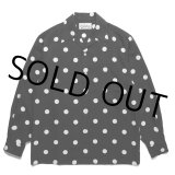 画像: WACKO MARIA/DOTS OPEN COLLAR SHIRT（BLACK）［ドットオープンカラーシャツ-23春夏］