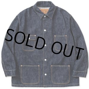 画像: CALEE/Vintage type denim coverall（Ow Indigo Blue）［デニムカバーオール-23春夏］